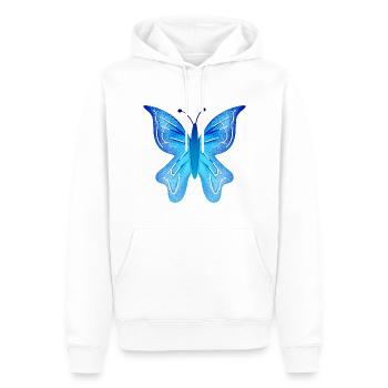 schmetterling blau symbol insekt tier flügel - Männer Premium Bio Hoodie - Weiß - Vorne - Nico (187cm)