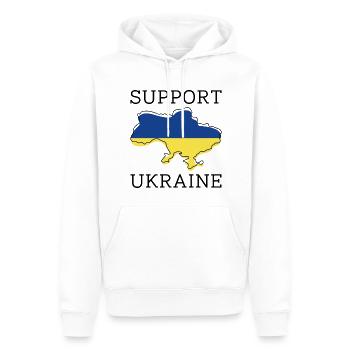 Support Ukraine - Men’s Premium Organic Hoodie - white - Front - Nico (187cm)