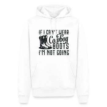 Wenn ich keine Cowboystiefel tragen kann, gehe ich nicht - Männer Premium Bio Hoodie - Weiß - Vorne - Nico (187cm)