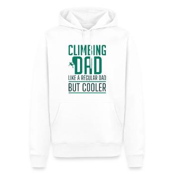 Kletterpapa wie ein normaler Vater, aber cooler - Männer Premium Bio Hoodie - Weiß - Vorne - Nico (187cm)