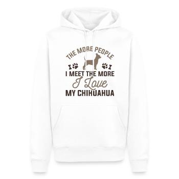 Ich liebe meinen Chihuahua - Männer Premium Bio Hoodie - Weiß - Vorne - Nico (187cm)