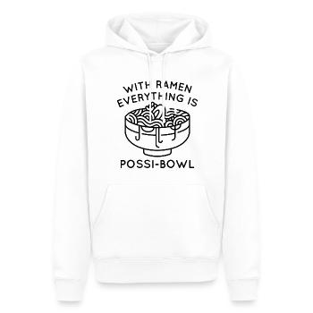 With Ramen Everything Is Possi-Bowl - Men’s Premium Organic Hoodie - white - Front - Nico (187cm)