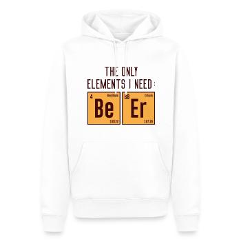 The Only Elements I Need - Men’s Premium Organic Hoodie - white - Front - Nico (187cm)