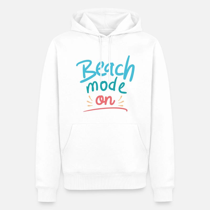 Mode Plage activé - Sweat à capuche Premium bio Homme - blanc