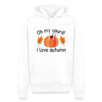 Oh ma gourde j’adore l’automne - Sweat à capuche Premium bio Homme - blanc - Devant - Nico (187cm)