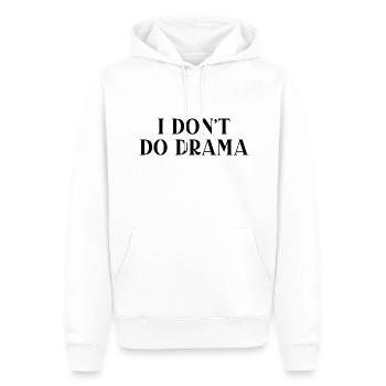 Ich mache kein Drama - Männer Premium Bio Hoodie - Weiß - Vorne - Nico (187cm)