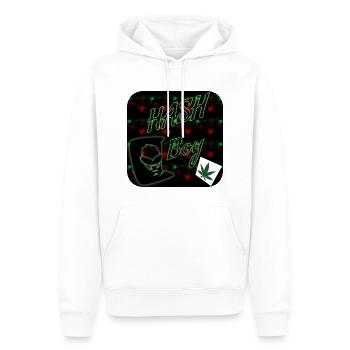 Hash Boy - Club WoW - Männer Premium Bio Hoodie - Weiß - Vorne - Nico (187cm)