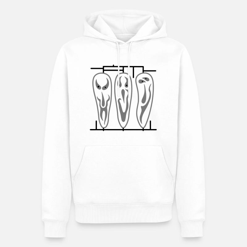 Bonne impression. Illusion de charisme. - Sweat à capuche Premium bio Homme - blanc