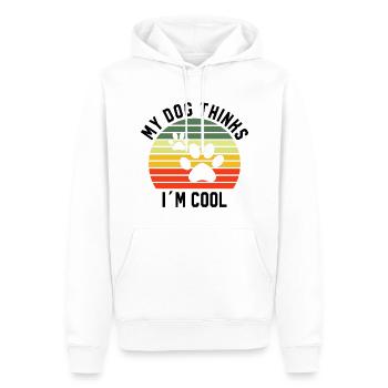 Mon chien choses dans Cool Dog - Sweat à capuche Premium bio Homme - blanc - Devant - Nico (187cm)