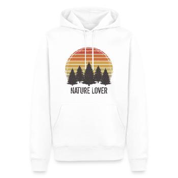 Nature Lover Nature lover Nature close to nature - Men’s Premium Organic Hoodie - white - Front - Nico (187cm)