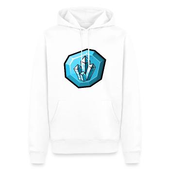 Élément: glace - Sweat à capuche Premium bio Homme - blanc - Devant - Nico (187cm)