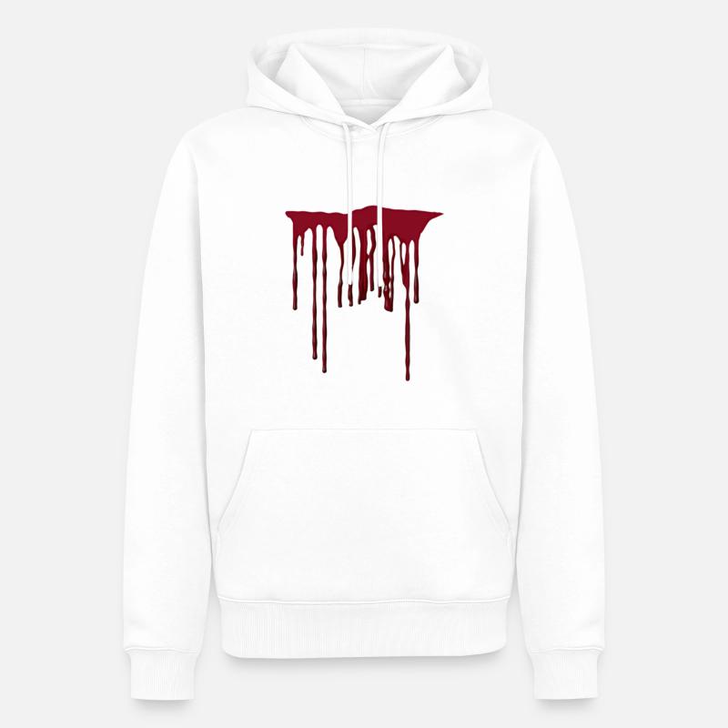 Blut Halloween / Geschenk Geschenkidee - Männer Premium Bio Hoodie - Weiß