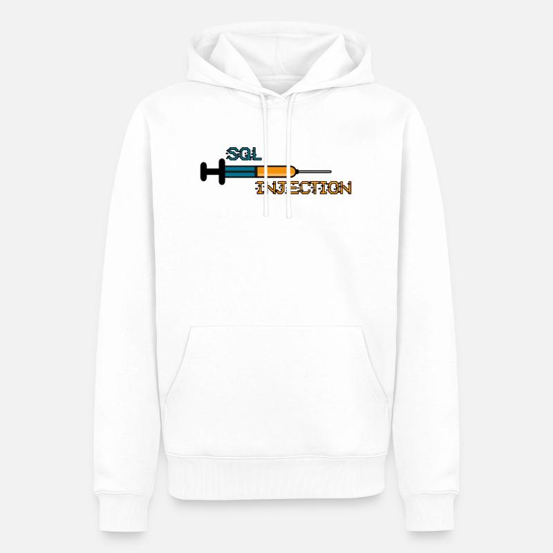 SQL-Injection - Männer Premium Bio Hoodie - Weiß