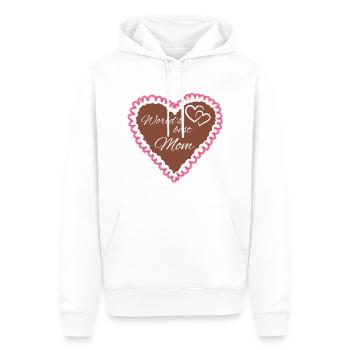 Lebkuchenherz World's best mom - Männer Premium Bio Hoodie - Weiß - Vorne - Nico (187cm)