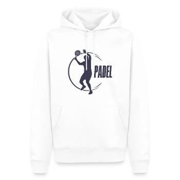 Logo de l’équipe de padel Joueur de padel Tennis Padel - Sweat à capuche Premium bio Homme - blanc - Devant - Nico (187cm)