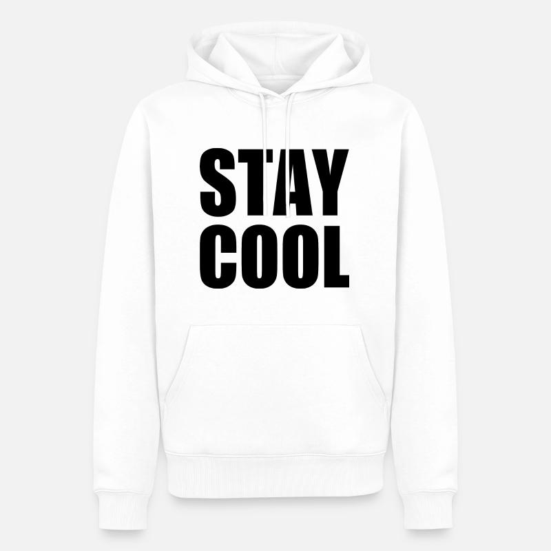 Stay cool - Sweat à capuche Premium bio Homme - blanc