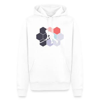 Field Hockey Abstract Field Hockey Player Hockey - Men’s Premium Organic Hoodie - white - Front - Nico (187cm)