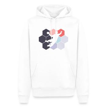 Handball Abstract Handball Player Handball Player - Men’s Premium Organic Hoodie - white - Front - Nico (187cm)