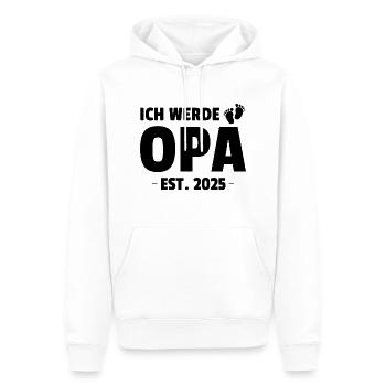 Ich Werde Opa Est. 2025 - Männer Premium Bio Hoodie - Weiß - Vorne - Nico (187cm)