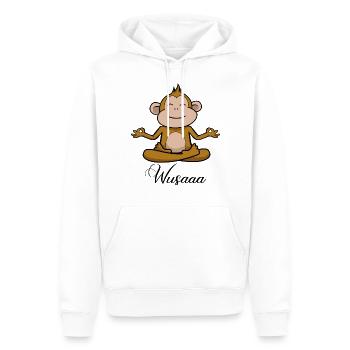 Auszeit Durchatmen Wusaaa Affe - Männer Premium Bio Hoodie - Weiß - Vorne - Nico (187cm)