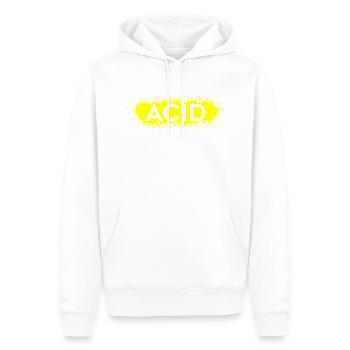 Acid Splat Techno Trance House Jazz 303 - Sweat à capuche Premium bio Homme - blanc - Devant - Nico (187cm)