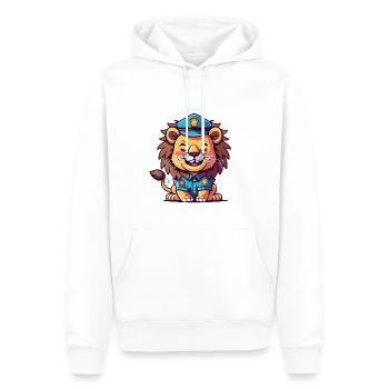 Löwe - Männer Premium Bio Hoodie - Weiß - Vorne - Nico (187cm)