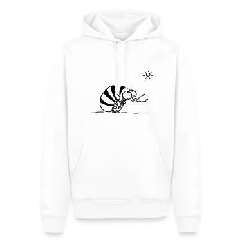 assel_schwarz - Männer Premium Bio Hoodie - Weiß - Vorne - Nico (187cm)
