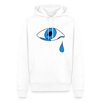 Eye Tear Cry - Men’s Premium Organic Hoodie - white - Front - Nico (187cm)