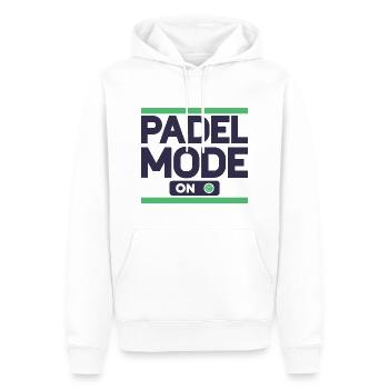 Padel tennis mode Joueur de Padel Padel - Sweat à capuche Premium bio Homme - blanc - Devant - Nico (187cm)