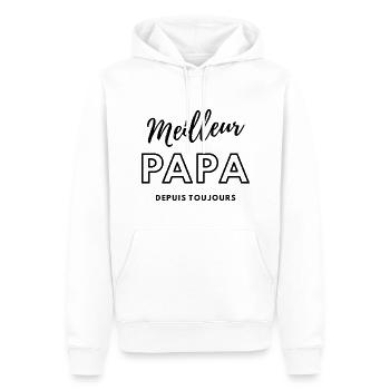 Best Dad Gift, Father's Day, Birthday - Men’s Premium Organic Hoodie - white - Front - Nico (187cm)