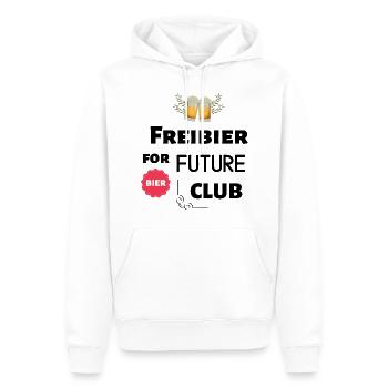 Freibier for Future Club - Männer Premium Bio Hoodie - Weiß - Vorne - Nico (187cm)