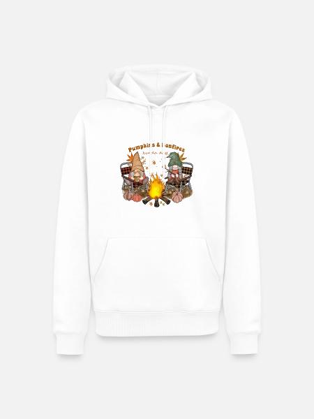 Pumpkin & Bonfires Kinda Day - Herre Premium økologisk hoodie - hvid
