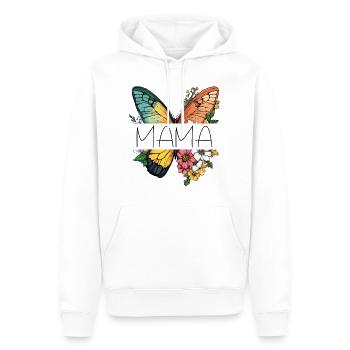 Maman papillon fleurs Meilleure maman Fête des mères - Sweat à capuche Premium bio Homme - blanc - Devant - Nico (187cm)