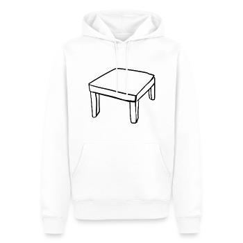 Symbole de dessin animé de meubles de table - Sweat à capuche Premium bio Homme - blanc - Devant - Nico (187cm)