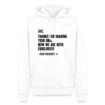 sous forme de cadeau du jour de père drôle fils et sa fille - Sweat à capuche Premium bio Homme - blanc - Devant - Nico (187cm)
