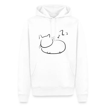 schlafen katze tier symbol gute nacht - Männer Premium Bio Hoodie - Weiß - Vorne - Nico (187cm)