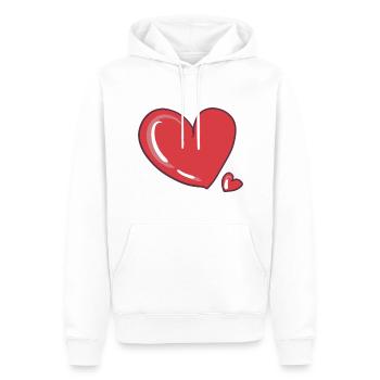 herzen herz - Männer Premium Bio Hoodie - Weiß - Vorne - Nico (187cm)