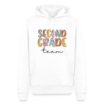 Team Second Grade 2nd Grade School Lehrer Geschenk - Männer Premium Bio Hoodie - Weiß - Vorne - Nico (187cm)