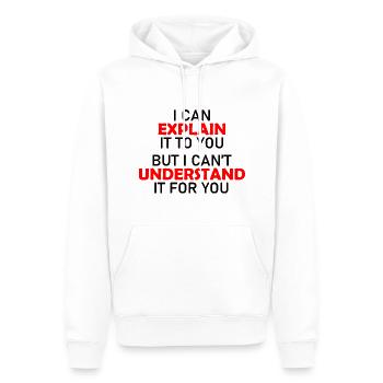 Engineer Slogan - Männer Premium Bio Hoodie - Weiß - Vorne - Nico (187cm)