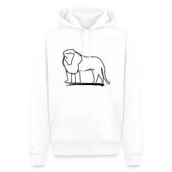 Löwe Symbol Tier Raubtier - Männer Premium Bio Hoodie - Weiß - Vorne - Nico (187cm)