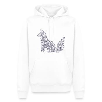 Iceland Graphic Reykjavik Icelandic Fox - Men’s Premium Organic Hoodie - white - Front - Nico (187cm)