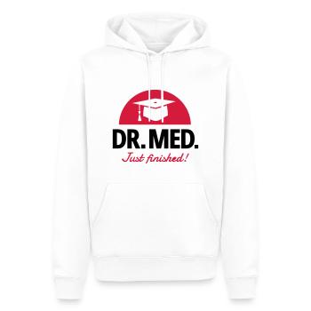 Doktor - Männer Premium Bio Hoodie - Weiß - Vorne - Nico (187cm)