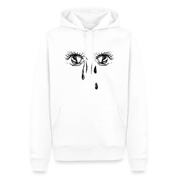 eyes cry - Men’s Premium Organic Hoodie - white - Front - Nico (187cm)