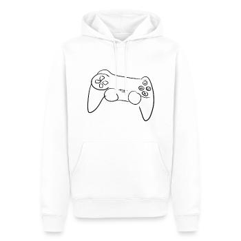 controller zocken spielen spiel spieler - Männer Premium Bio Hoodie - Weiß - Vorne - Nico (187cm)