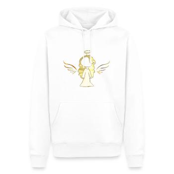 Engel Mädchen Flügel Gold Glitzer Symbol - Männer Premium Bio Hoodie - Weiß - Vorne - Nico (187cm)