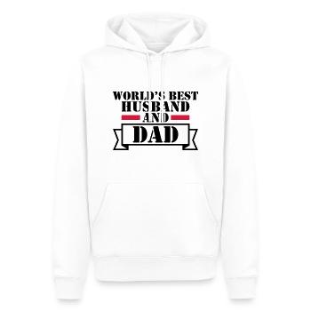 World's Best Husband and Dad - Männer Premium Bio Hoodie - Weiß - Vorne - Nico (187cm)