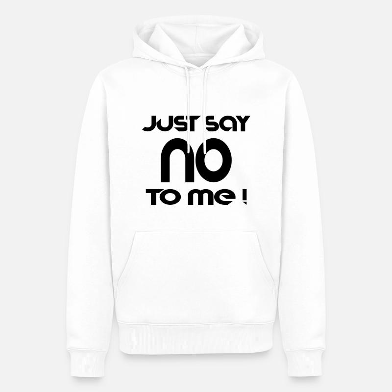 Spruch Text Slogan cool - Männer Premium Bio Hoodie - Weiß