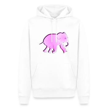 pink elephant glitter animal - Men’s Premium Organic Hoodie - white - Front - Nico (187cm)