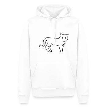Symbole de chat Animal de compagnie - Sweat à capuche Premium bio Homme - blanc - Devant - Nico (187cm)