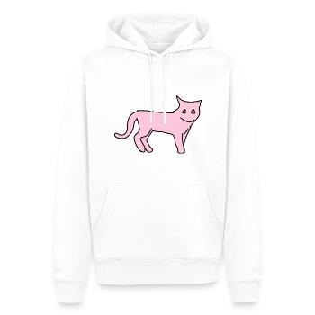 Katze Symbol Haustier Tier pink - Männer Premium Bio Hoodie - Weiß - Vorne - Nico (187cm)